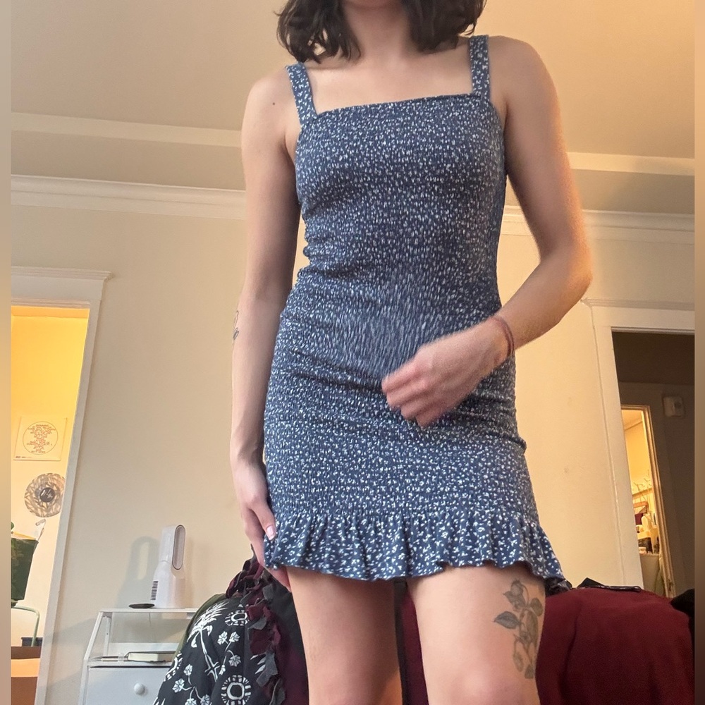 Smocked Blue/white Dress 💙